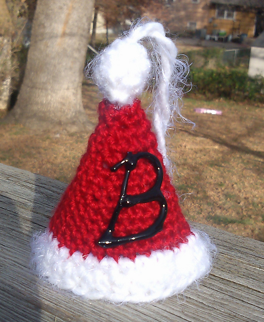 Crochet Santa Hat Ornament 