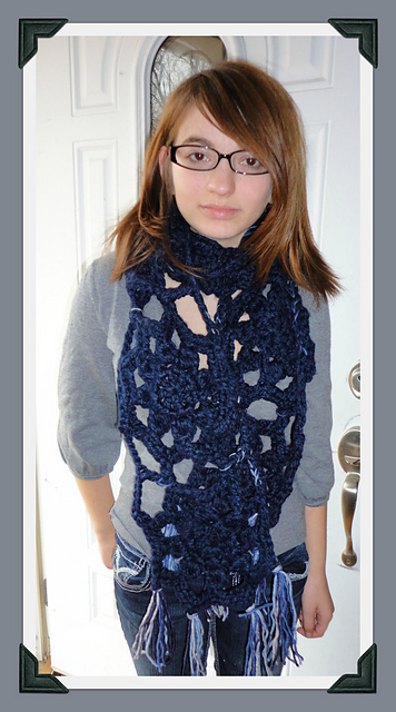Easy Chunky Snowflake Scarf