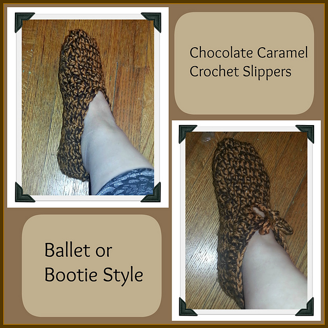 Chocolate Caramel Slippers