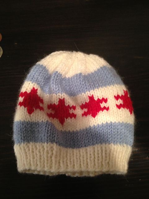 Chicago flag baby hat