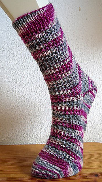 Faceted Rib Socks