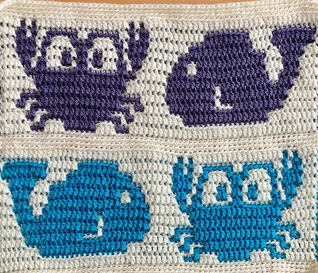 Sea Creatures Overlay Mosaic Crochet Motifs