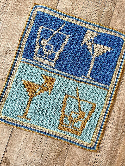 Cocktail Hour - Overlay Mosaic Crochet Motifs