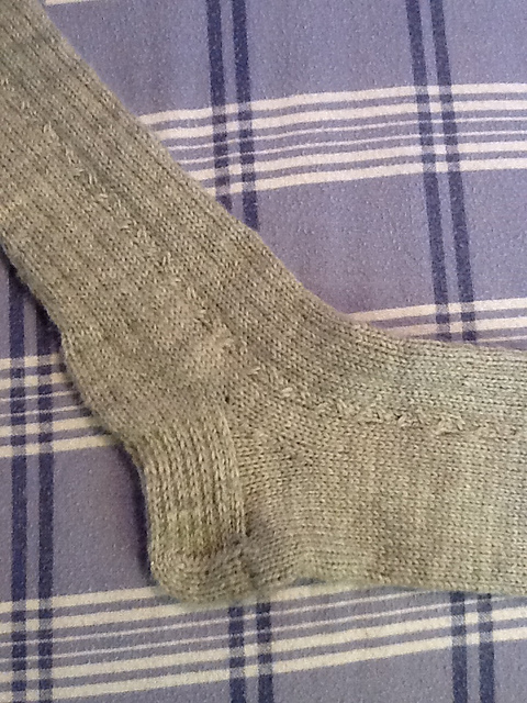 Ribbed Socks with a Braid