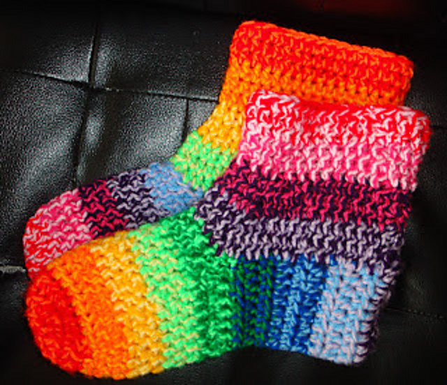 Rainbow Slipper Socks