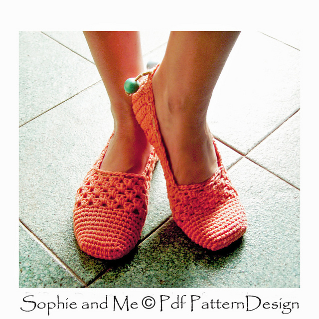Coral Lace Slippers/Espadrilles