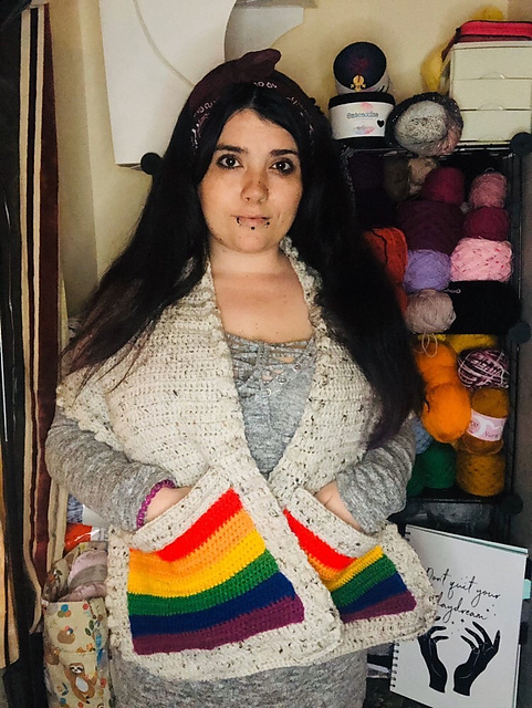 Pride pocket shawl