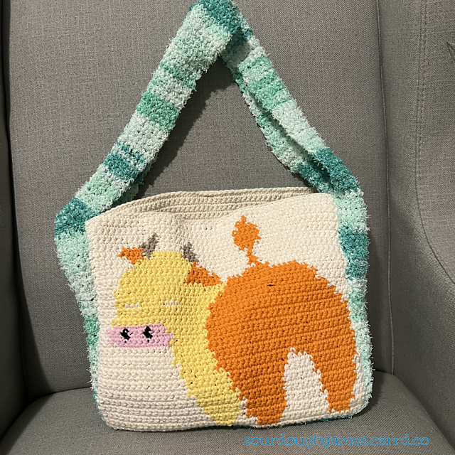 Cow But Yarn Bag