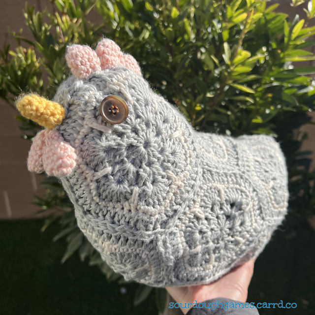 African Flower Granny Square Hen