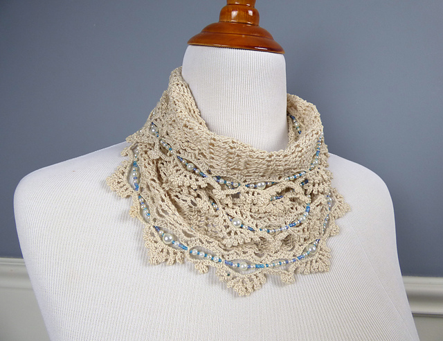 Thread and Beads Infinity Scarf