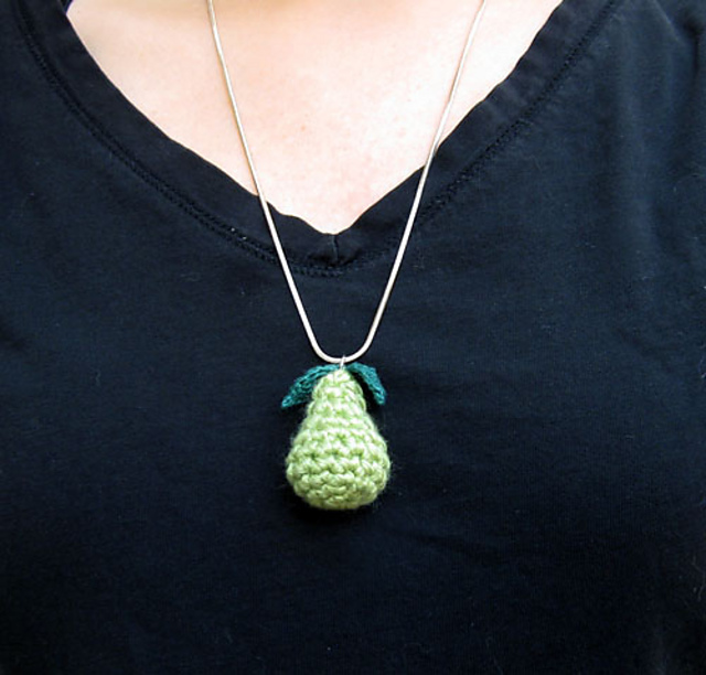 Tiny Pear Necklace Charm