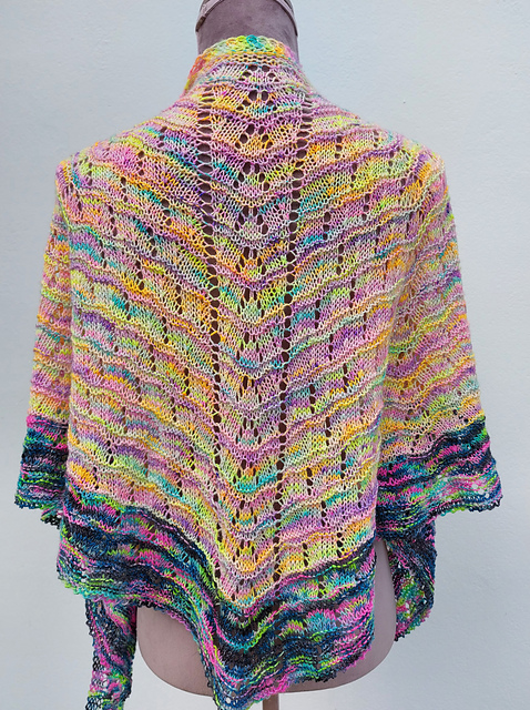 Pine and Snow Shawl