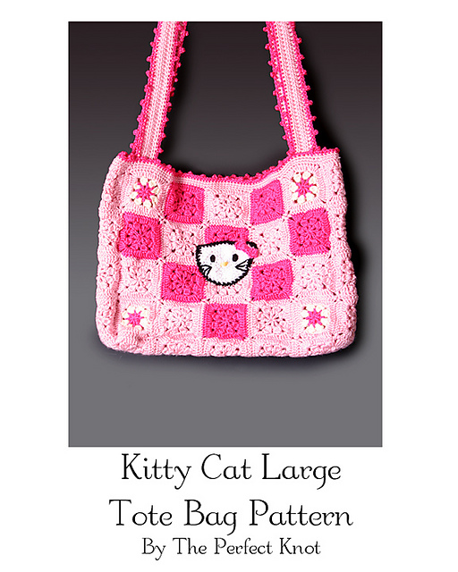 Kitty Cat Large Tote Bag