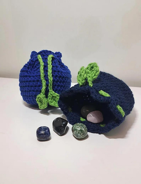 Blueberry Drawstring Pouch