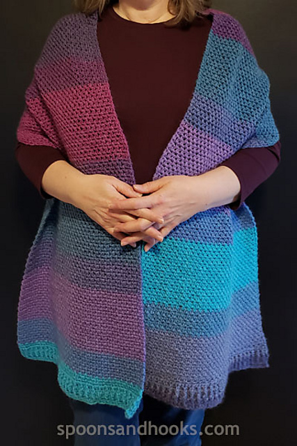 Moss stitch shawl