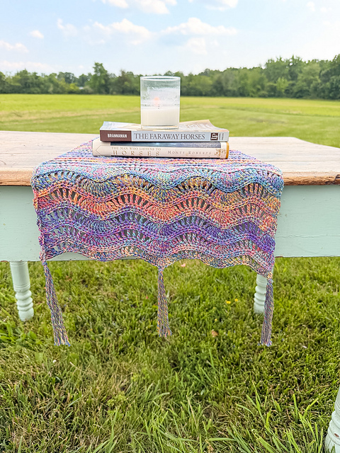 Feather and Fan Table Runner