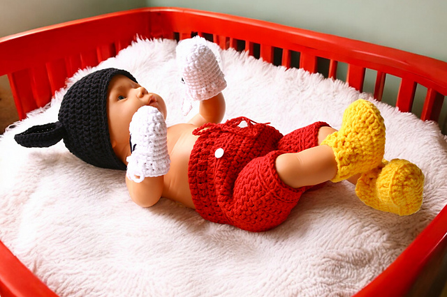 Mickey Mouse Newborn Photography Prop Set