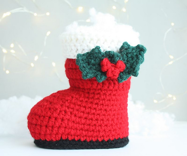 Santa Boots and Holly Berry