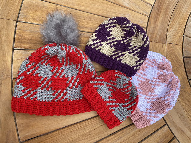 Flannel Beanie and Cowl Set