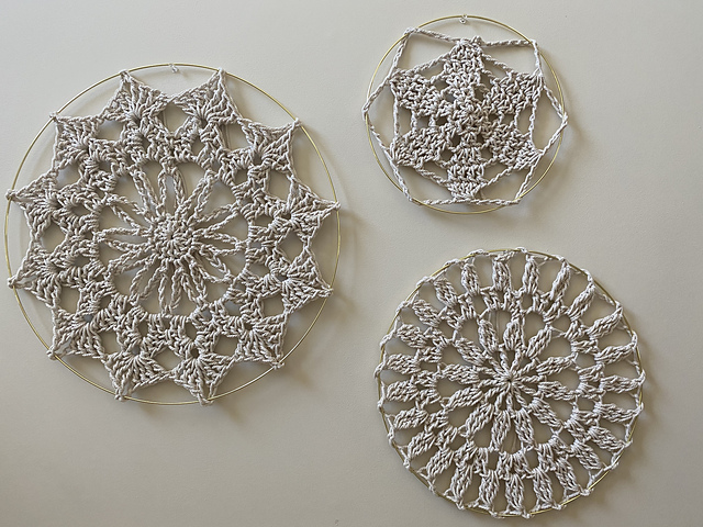 Floral Mandala Wall Hanging Trio