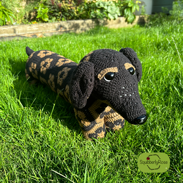 Ravelry: Desmond the African Flower Dachshund Dog pattern by