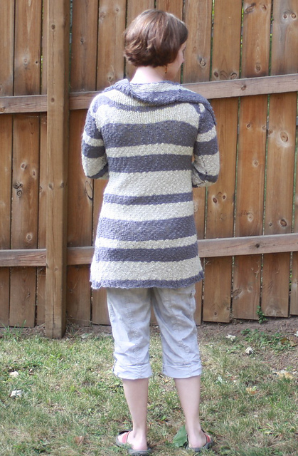 285 - Striped Bigcollar Cardigan