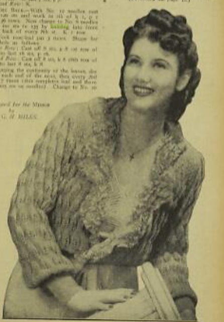 Bed-Jacket in a Rose-Leaf Pattern