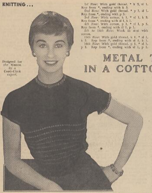 Metal Thread in a Cotton Blouse