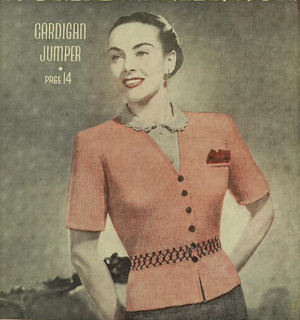 Smocked-Waist Cardigan