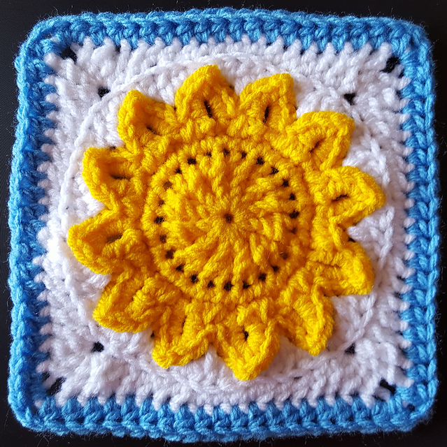 Partly Sunny 6" Afghan Square