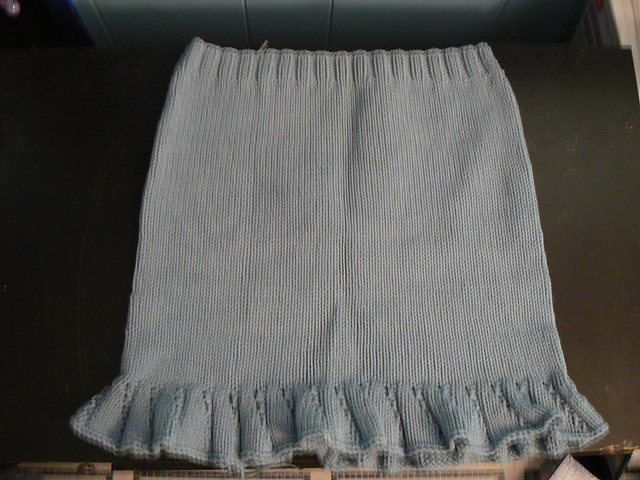 Flounced Striped Skirt