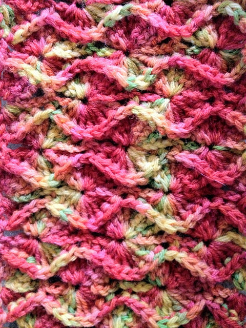 Bavarian Crochet in Rows