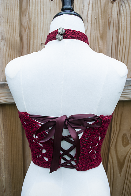 Ravelry: Cherry Blossom Corset Halter pattern by Crochet Kitten