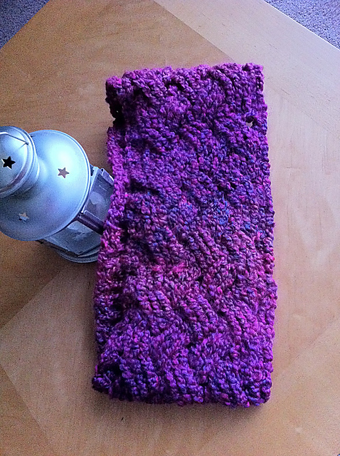 Faux Entrelac Cowl