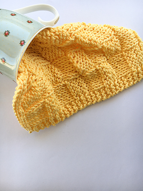 Chunky Basketweave Dishcloth