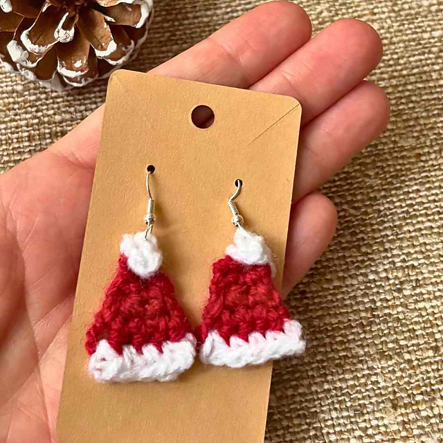 Tiny Santa Hat Earrings