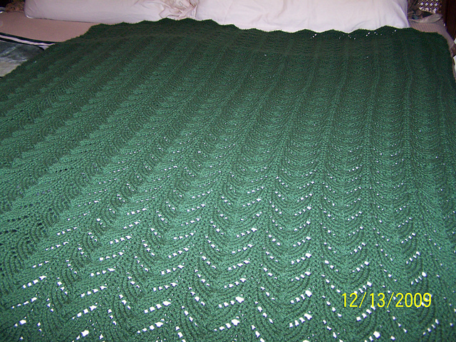 Knitted Patio Stripe Afghan #5205