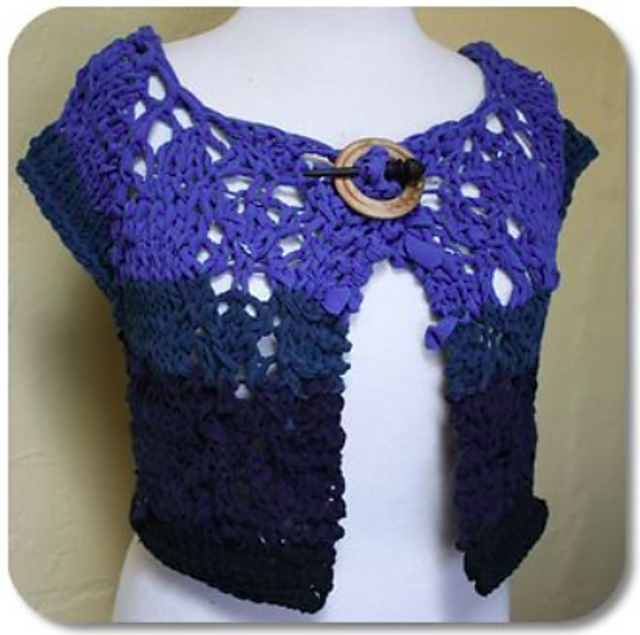 Tshirt Yarn Lace Shrug