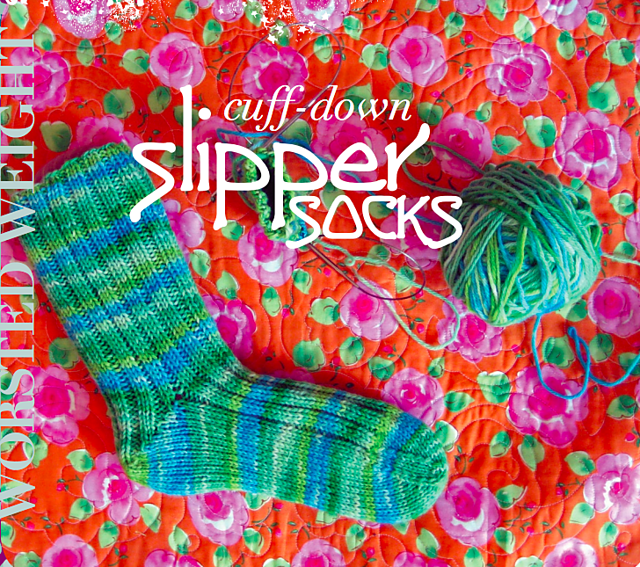 Worsted Weight (cuff-down) Slipper Socks
