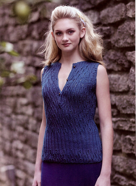 Drop-Stitch Lace Tank