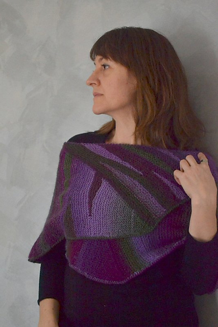 Aurora borealis shawl