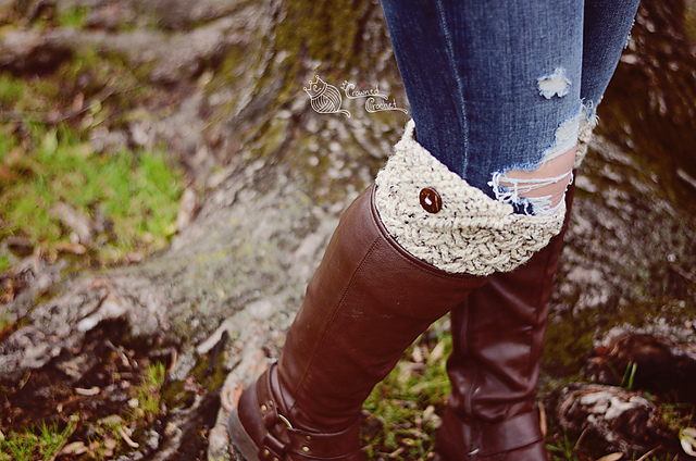 Diagonal Weave Boot Cuffs
