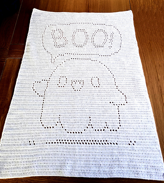 Boo Ghost Filet Blanket