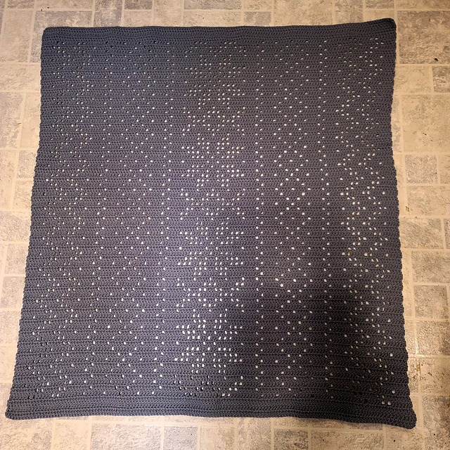 Nordic Pattern Filet Blanket