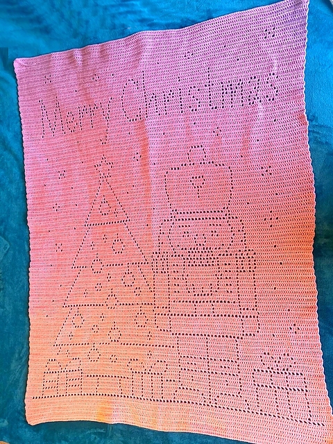 Nutcracker And Tree Filet Blanket