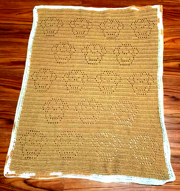 Monkey Heads Filet Blanket
