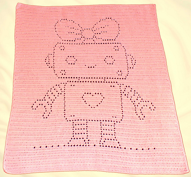 Miss Robot Filet Blanket