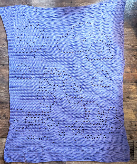Horse in a Field Filet Blanket