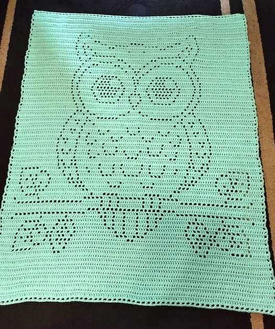 Owl Filet Blanket