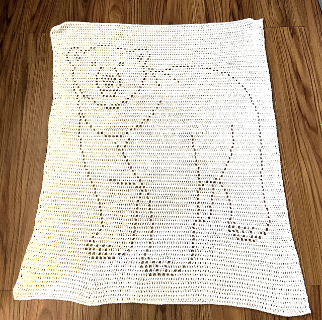 Ravelry: Polar Bear Filet Blanket pattern by Carla Gasson